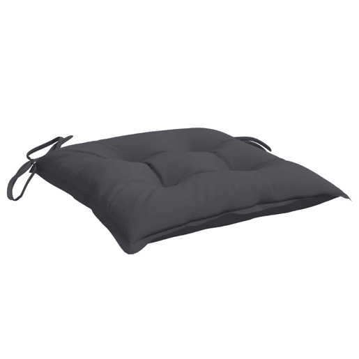 vidaXL Cadeiras de jardim c almofadões antracite 2 pcs teca maciça