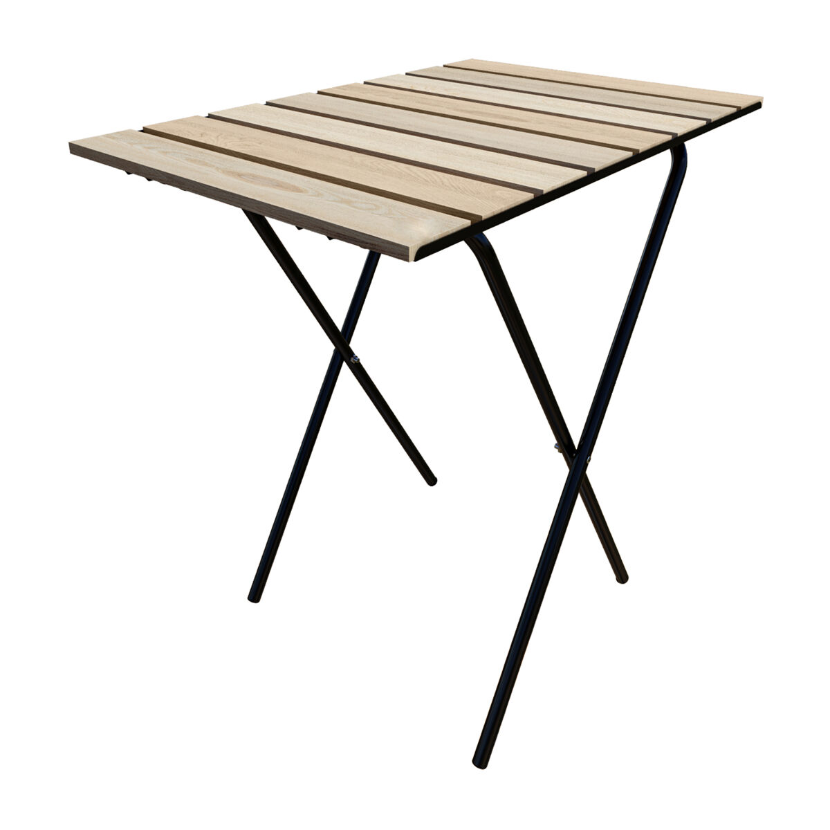 Mesa plegable camping cavallino pino/metal 60x40x57cm - natural [en.casa]