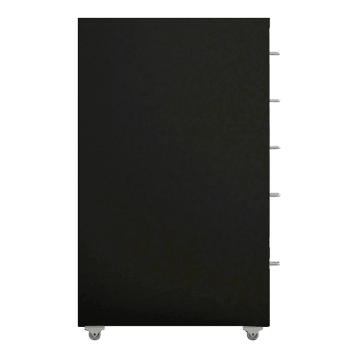 Armário de arquivo móvel Kökar com 5 gavetas 69x28x41 cm aço - Preto mate en.casa
