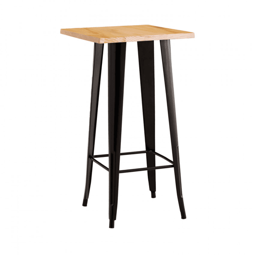 Mesa lateral quadrada alta forte natural 60x60x105cm Thinia Home