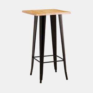 Mesa lateral quadrada alta forte natural 60x60x105cm Thinia Home