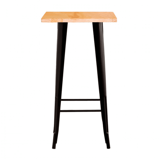 Mesa lateral quadrada alta forte natural 60x60x105cm Thinia Home