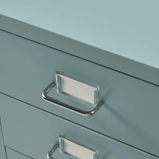 Armário de arquivo móvel Kökar com 5 gavetas 69x28x41 cm aço - Verde menta en.casa