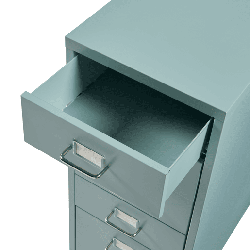 Armário de arquivo móvel Kökar com 5 gavetas 69x28x41 cm aço - Verde menta en.casa