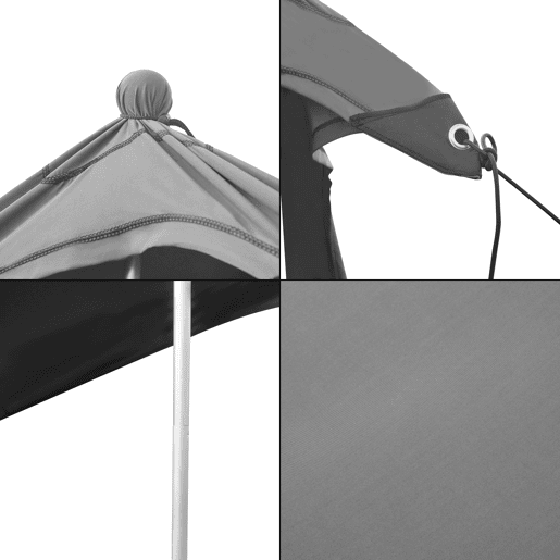 Dossel de praia em Lycra Bernheze 4 sacos recarregáveis 270x270x210cm - Cinzento pro.tec