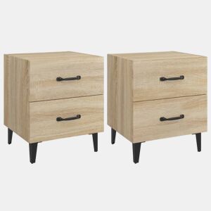 vidaXL Mesas de cabeceira 2 pcs 40x35x47,5 cm cor carvalho sonoma