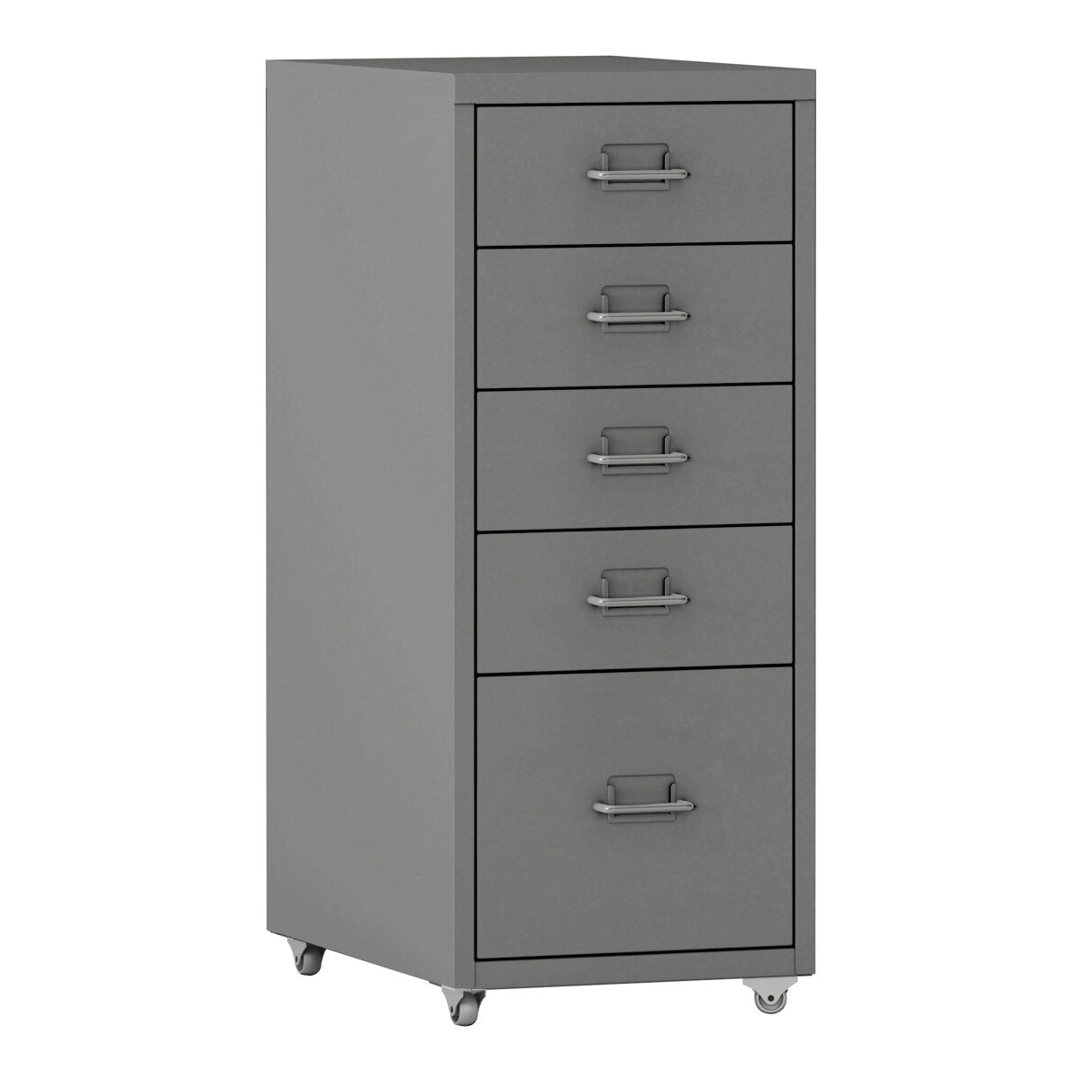 Archivador móvil kökar con 5 cajones 69x28x41 cm acero - gris [en.casa]