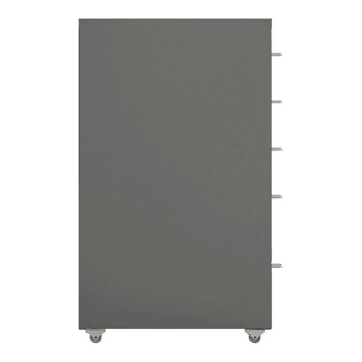 Armário de arquivo móvel Kökar com 5 gavetas 69x28x41 cm aço - Cinzento en.casa