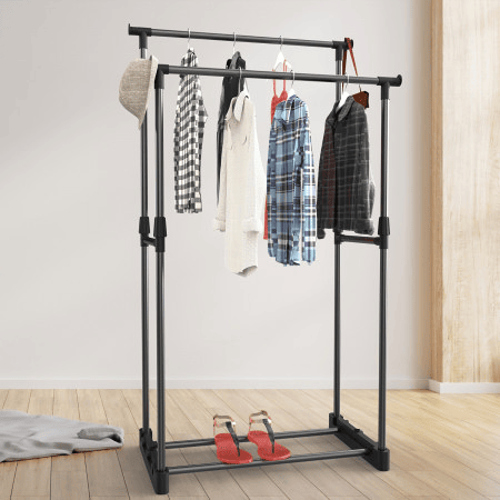 Cabide Duplo Burro Preto 77x39x157cm 7house