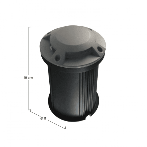 Farol embutido externo Dayron preto 20W