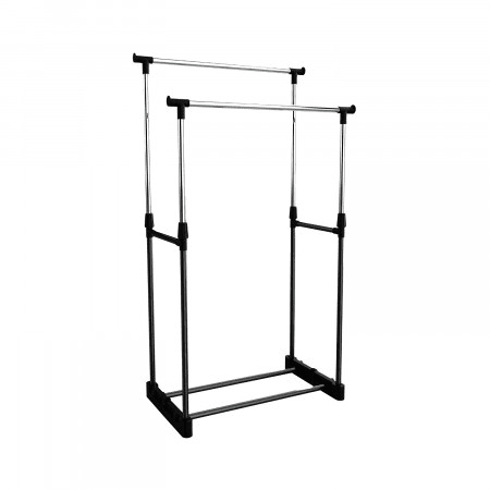 Cabide Burro Duplo Bife Cinza 74x42x157cm 7house