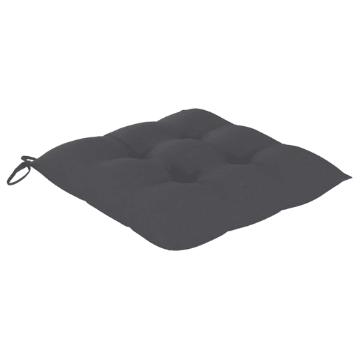 vidaXL Cadeiras de jardim c almofadões antracite 6 pcs teca maciça