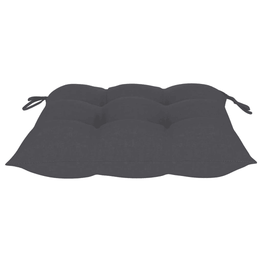 vidaXL Cadeiras de jardim c almofadões antracite 6 pcs teca maciça