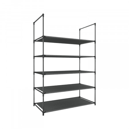 Sapateira em Metal Prateado com 5 Prateleiras 60x30x90cm Thinia Home