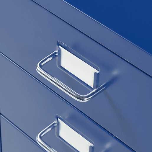 Armário de arquivo móvel Kökar com 5 gavetas 69x28x41 cm aço - Azul en.casa