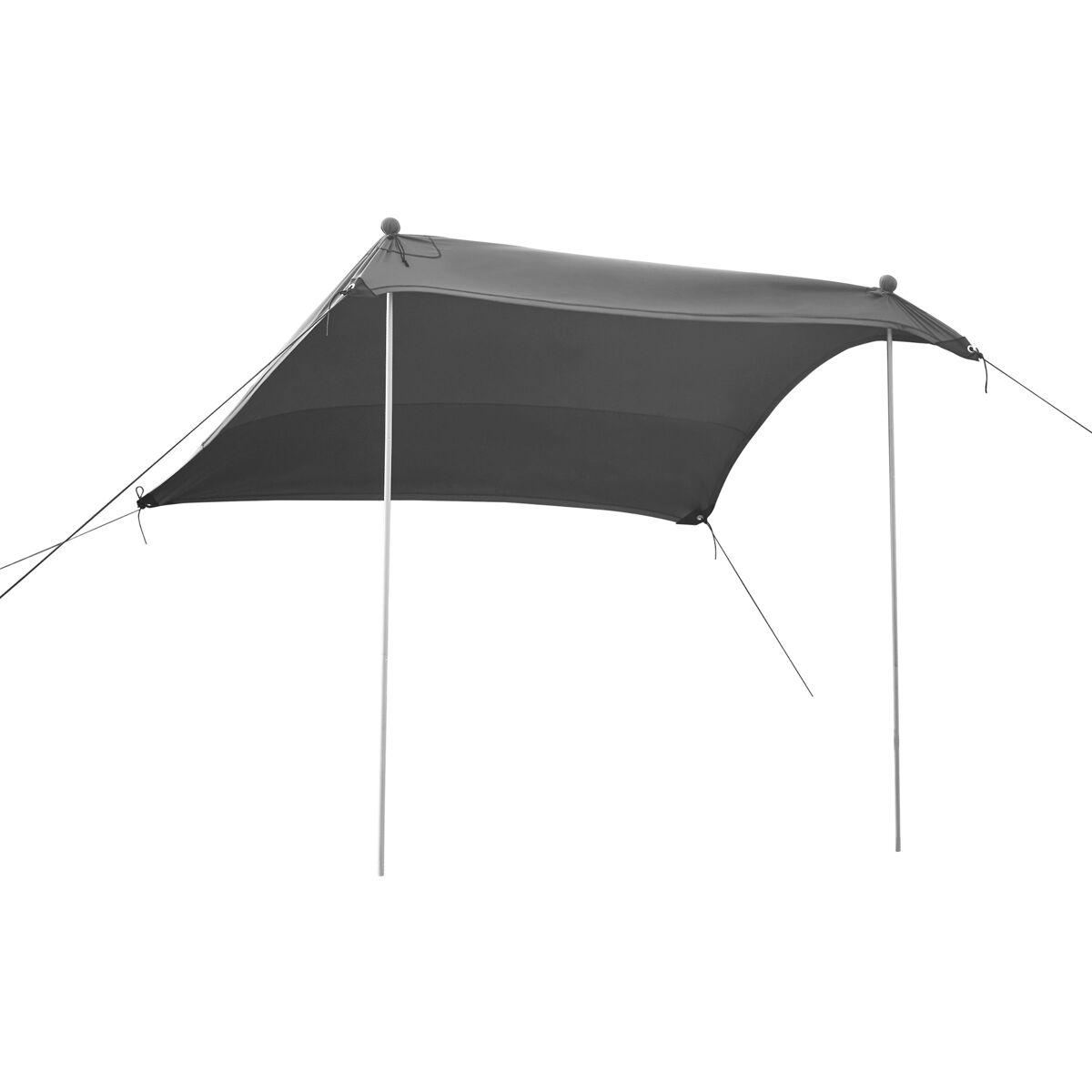 Toldo de playa bernheze lycra 4 bolsas rellenables 200x200x170cm - gris [pro.tec]
