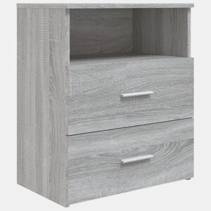vidaXL Mesa de cabeceira 50x32x60 cm sonoma cinzento