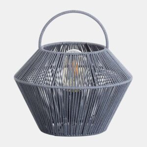 Candeeiro de mesa Shaoran Cinza 24x24x25cm 7hSevenOn Deco