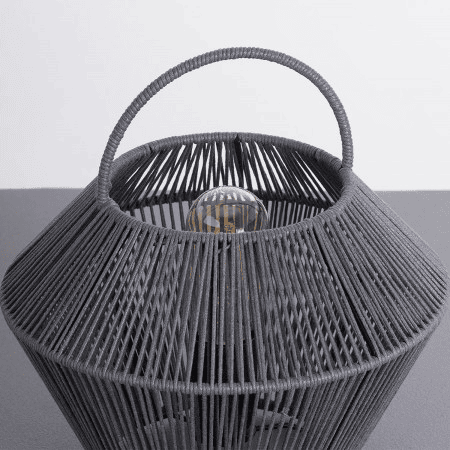 Candeeiro de mesa Shaoran Cinza 24x24x25cm 7hSevenOn Deco
