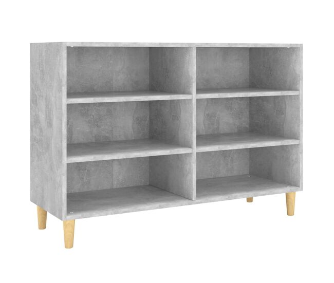 Vidaxl aparador de madera contrachapada gris hormigón 103,5x35x70 cm
