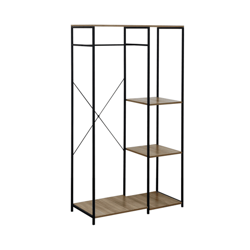 Cabide de metal e madeira Oilu 167x90x40,4cm 7house