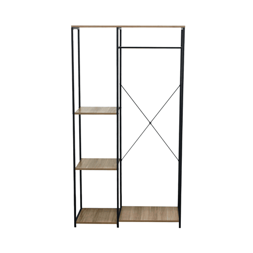 Cabide de metal e madeira Oilu 167x90x40,4cm 7house