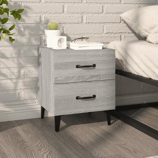 vidaXL Mesa de cabeceira 40x35x47,5 cm cor cinzento sonoma vidaXL Mesa de cabeceira 40x35x47,5 cm cor cinzento sonoma