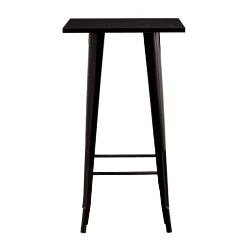 Mesa lateral alta quadrada forte preta 60x60x105cm Thinia Home