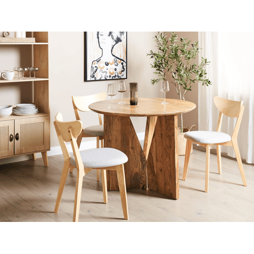 Mesa de jantar ARRAN Castanho 100 cm 100 cm Madeira de acácia