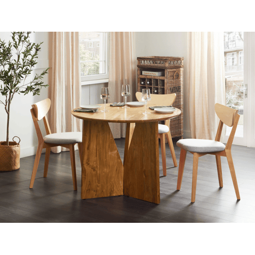 Mesa de jantar ARRAN Castanho 100 cm 100 cm Madeira de acácia