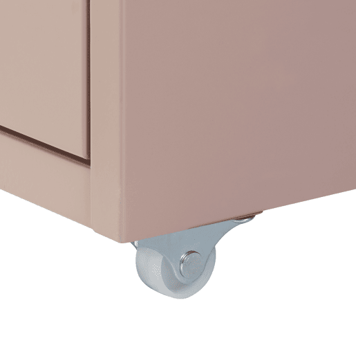 Armário de arquivo móvel Kökar com 5 gavetas 69x28x41 cm aço - Castanho claro en.casa