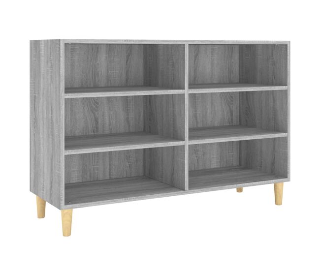 Vidaxl aparador de madera de ingeniería gris sonoma 103,5x35x70 cm