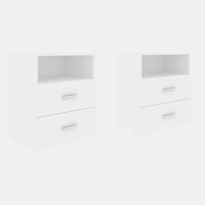 vidaXL Mesas de cabeceira 2 pcs 50x32x60 cm branco