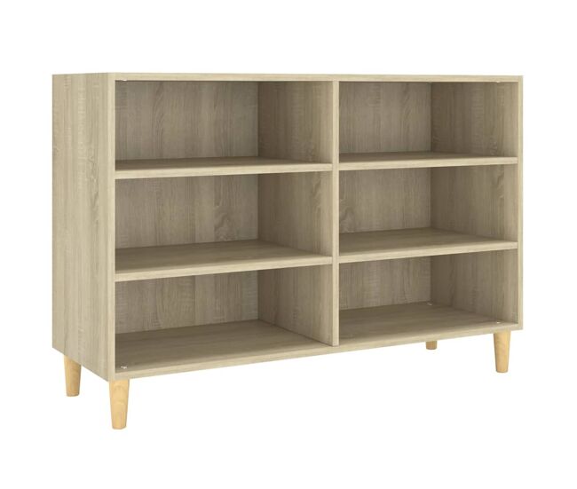 Vidaxl aparador de madera contrachapada roble sonoma 103,5x35x70 cm