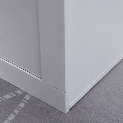 PawHut Comedouro Elevado para Cães Comedouro para Cães com 2 Tigelas de Aço Inoxidável e Espaço de Armazenamento Oculto 60x30x41 cm Branco
