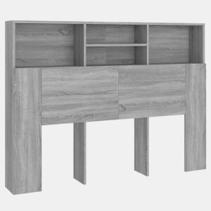 vidaXL Armário de cabeceira 140x19x103,5 cm sonoma cinzento