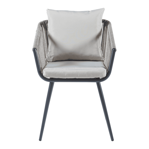 Conjunto de mobiliário de jardim Abriola 3 pcs. açocorda - AntraciteCinza casa.pro