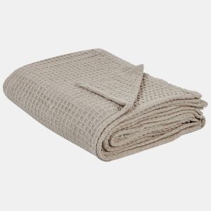 Colcha CHAGYL Algodão 200 x 220 cm Taupe