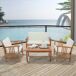 Conjunto de muebles de jardín Brissogne 4 piezas Conjunto de muebles de jardín Brissogne 4 piezas Madera