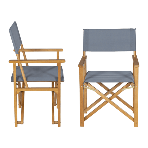 Conjunto de mobiliário de jardim Capistrello 3 pcs. eucaliptolinho - Cinzento casa.pro