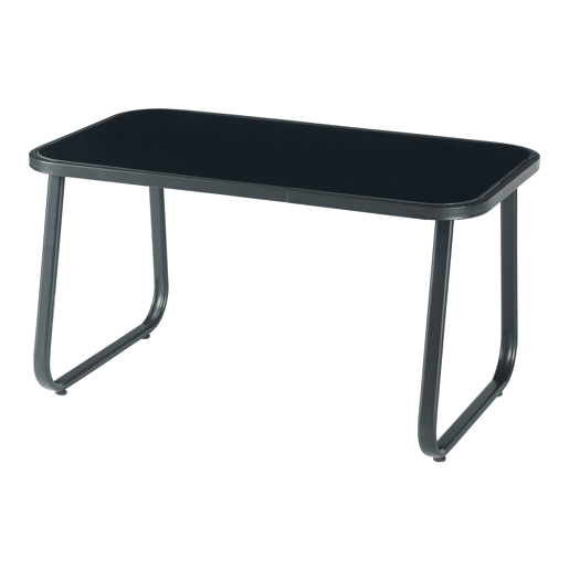 Conjunto de mobiliário de jardim Anzi 4 pcs. açovidro - Preto casa.pro