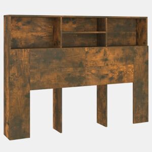 vidaXL Armário de cabeceira 140x19x103,5 cm cor carvalho fumado