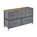Cajonera con 5 cajones Metal y MDF Cajonera con 5 cajones Metal y MDF Gris