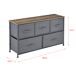 Cajonera con 5 cajones Metal y MDF Cajonera con 5 cajones Metal y MDF Gris