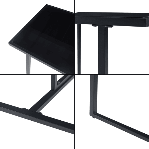 Conjunto de Mobiliário de Jardim Accadia 3 Peças AçoCordão - PretoCastanho casa.pro