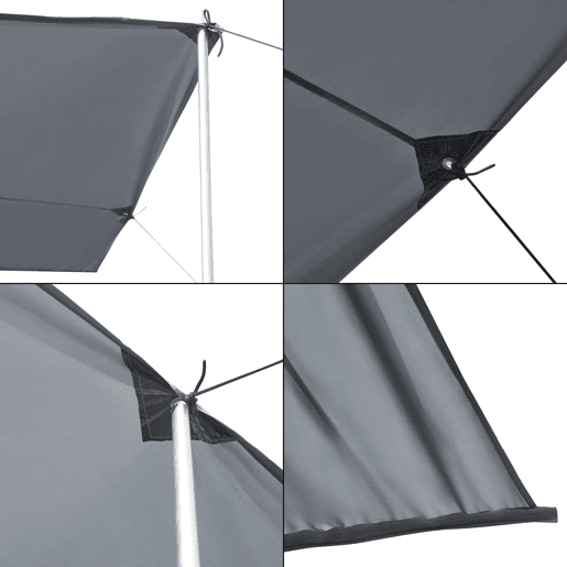 Toldo para caravanas Beuningen - 400x240x235cm - Cinzento pro.tec
