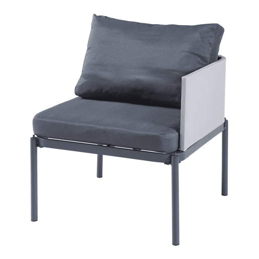 Conjunto de mobiliário de jardim Accettura 3 pcs. alumínio - Cinzento casa.pro
