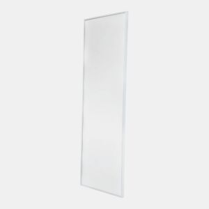Espelho de porta Lesina com 2 ganchos de alumínio 120x37cm - Branco en.casa
