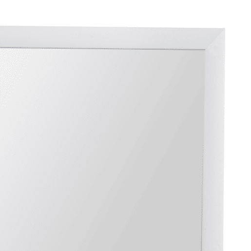Espelho de porta Lesina com 2 ganchos de alumínio 120x37cm - Branco en.casa