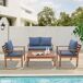Conjunto de muebles de jardín Brittoli 4 piezas Conjunto de muebles de jardín Brittoli 4 piezas Madera